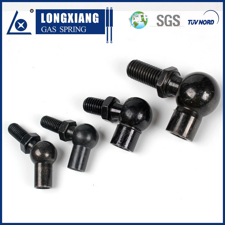 Small iron ball head supporting gas spring
